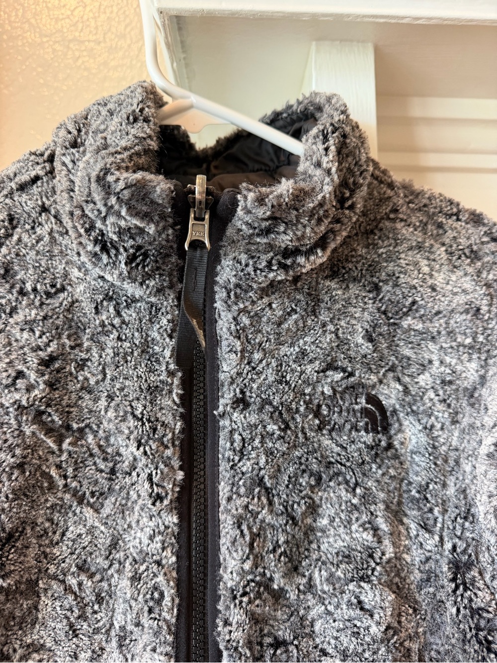 The North Face Girls L 14/16 Reversible Mossbud Swirl Puffer Fleece Jacket - Picture 4 of 12